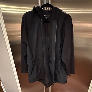 Athleta Black Triumph Hybrid Utility Jacket  w/Drawstring Waist Women Size 1X